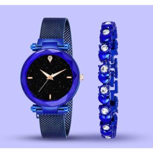 Trendy Combo of Women Metal Watch and Bracelet