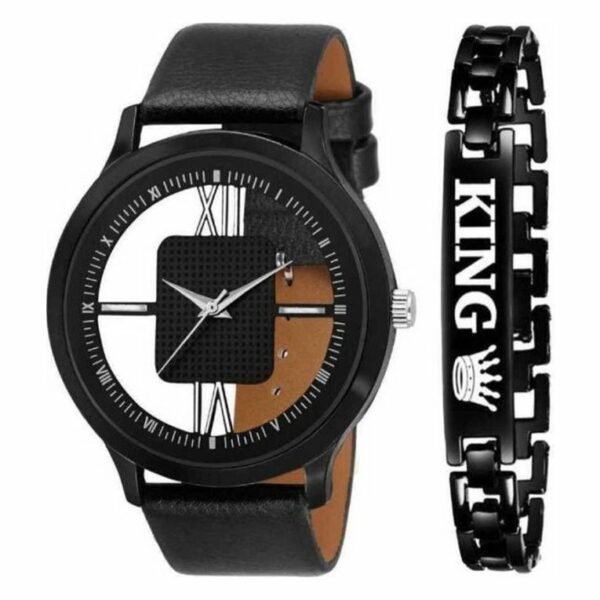 Unique Transparent Watch for Men with Free Bracelet